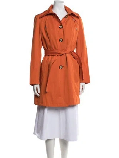 Pre-owned Michael Michael Kors Trench Coat In Orange