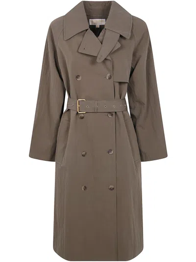 Michael Michael Kors Trench Coat Oversize "duffel" In Brown