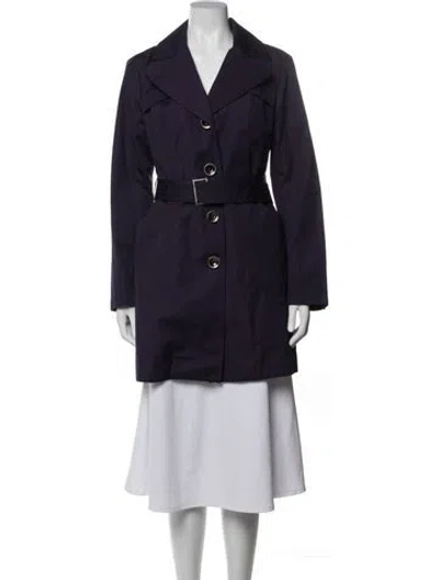 Pre-owned Michael Michael Kors Trench Coat In Purple