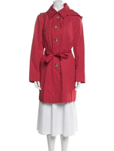 Pre-owned Michael Michael Kors Trench Coat In Red