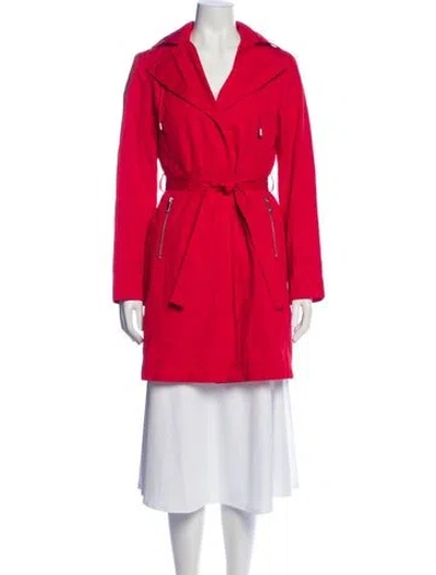 Pre-owned Michael Michael Kors Trench Coat In Red