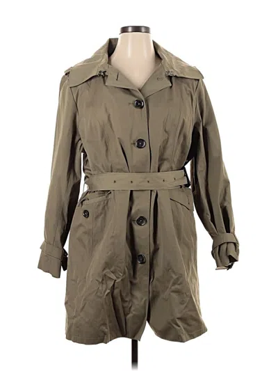 Pre-owned Michael Michael Kors Trenchcoat In Green