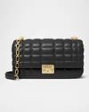 Michael Michael Kors Tribeca Quilted Leather Shoulder Bag In Black