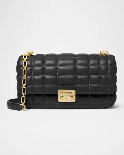 Michael Michael Kors Tribeca Quilted Leather Shoulder Bag In Black