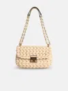 Michael Michael Kors Tribeca' Shoulder Bag In Light Cream Braided Leather