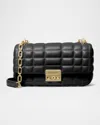 Michael Michael Kors Tribeca Small Convertible Quilted Leather Shoulder Bag In Black