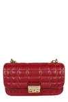 Michael Michael Kors Tribeca Small Quilted Shoulder Bag In 红色