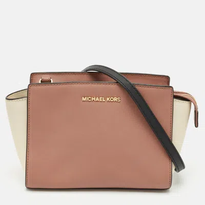 Pre-owned Michael Michael Kors Tricolor Leather Small Selma Crossbody Bag