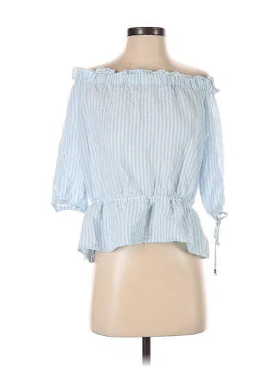Pre-owned Michael Michael Kors Tube Top Blue Off The Shoulder Neckline Tops