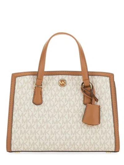 Michael Michael Kors Turquoise Raffia Logo Messenger Handbag For Women In Brown
