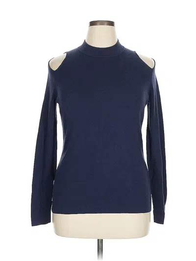 Pre-owned Michael Michael Kors Turtleneck Sweater In Blue
