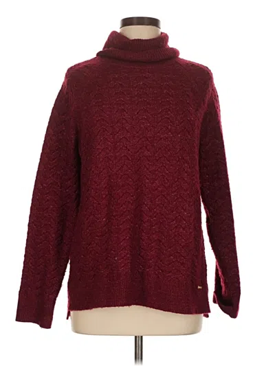 Pre-owned Michael Michael Kors Turtleneck Sweater In Burgundy