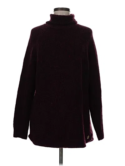 Pre-owned Michael Michael Kors Turtleneck Sweater In Burgundy