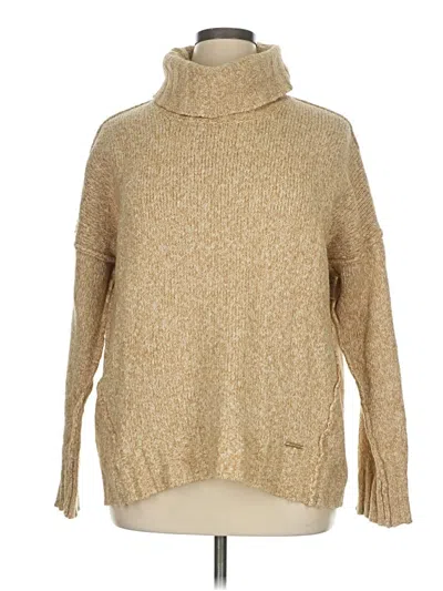 Pre-owned Michael Michael Kors Turtleneck Sweater In Gold