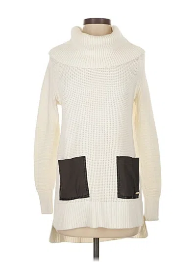 Pre-owned Michael Michael Kors Turtleneck Sweater In Ivory