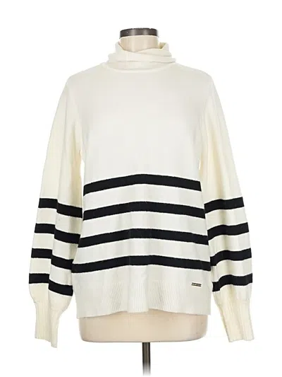 Pre-owned Michael Michael Kors Turtleneck Sweater In Ivory
