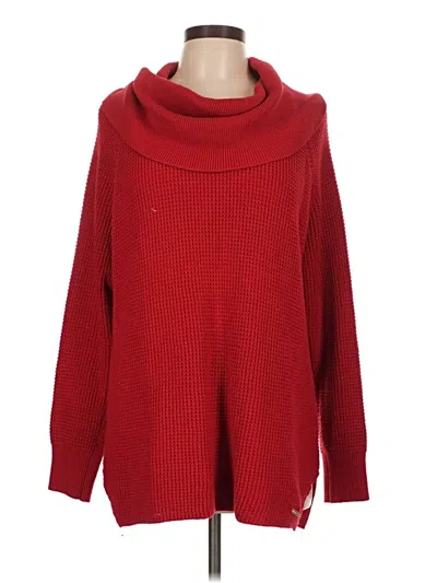 Pre-owned Michael Michael Kors Turtleneck Sweater In Red