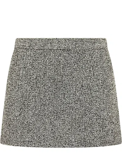 Michael Michael Kors Tweed Mini Skirt In Gray