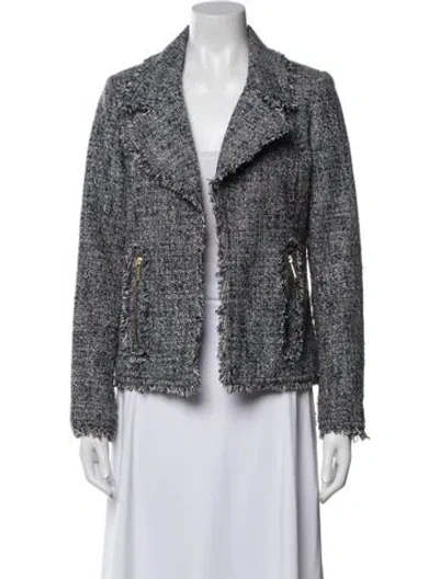 Pre-owned Michael Michael Kors Tweed Pattern Blazer In Blue