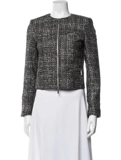Pre-owned Michael Michael Kors Tweed Pattern Jacket In Multicolor