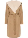 Michael Michael Kors Two-tone Hooded Coat In Brown
