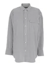 Michael Michael Kors Unisex Stripe Poplin Shrt In White