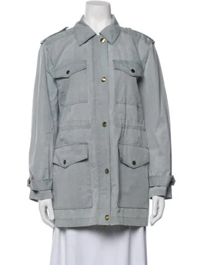 Pre-owned Michael Michael Kors Utility Jacket In Blue/grey