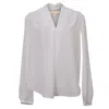 Michael Michael Kors V-neck Blouse In White Silk In White