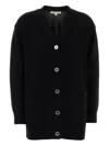 Michael Michael Kors Michael By Michael Kors Black Wool Oversize Cardigan In Black