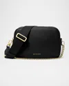 Michael Michael Kors Vee Fanny Pack Cerulean Vinyl In Black