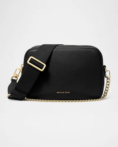 Michael Michael Kors Vee Fanny Pack Cerulean Vinyl In Black