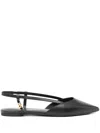 Michael Michael Kors Logo-plaque Leather Pumps In Black
