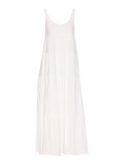 Michael Michael Kors White Long Dress In Neutral