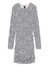 Michael Michael Kors Vestido ml Blanco Manchas Negras Corto In White