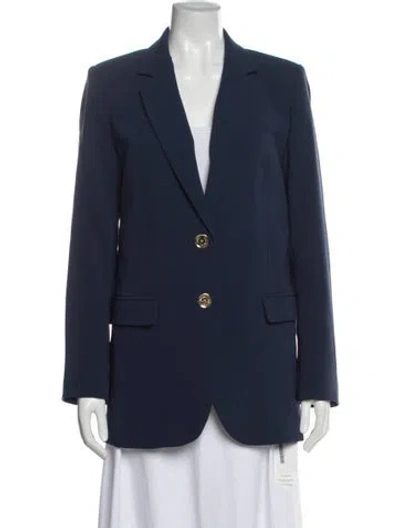 Pre-owned Michael Michael Kors Virgin Wool Blazer In Blue