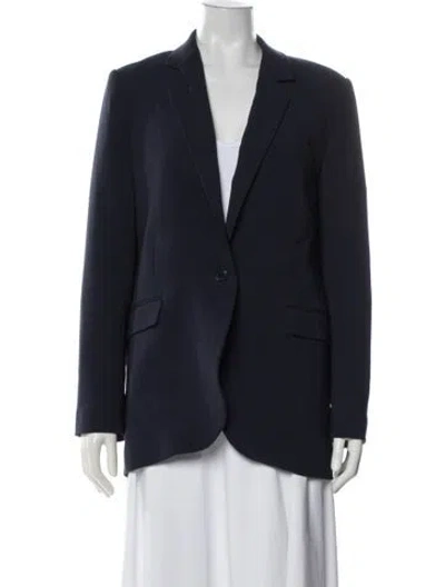 Pre-owned Michael Michael Kors Virgin Wool Blazer In Blue