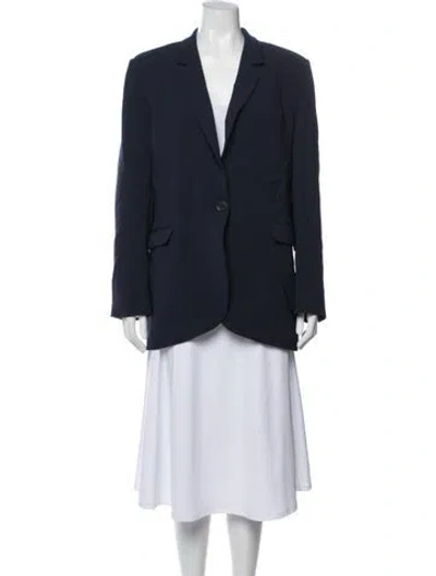 Pre-owned Michael Michael Kors Virgin Wool Blazer In Blue