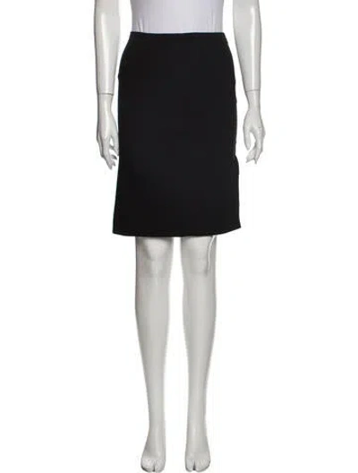 Pre-owned Michael Michael Kors Virgin Wool Knee-length Skirt In Black