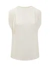 Michael Michael Kors White Sleeveless Top In White