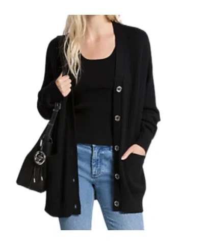 Michael Michael Kors V-neck Cardigan In Black