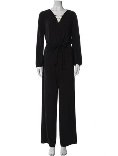 Pre-owned Michael Michael Kors V-neck Jumpsuit In Blue