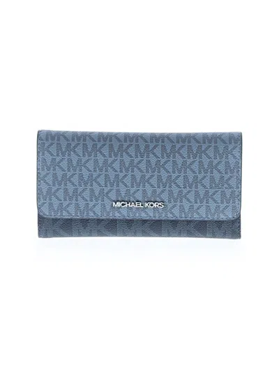 Pre-owned Michael Michael Kors Wallet In Blue