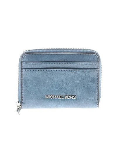Pre-owned Michael Michael Kors Wallet In Blue