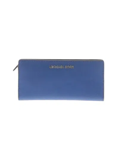 Pre-owned Michael Michael Kors Wallet In Blue