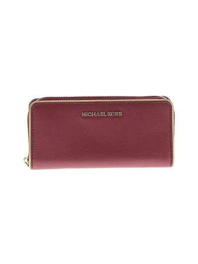 Pre-owned Michael Michael Kors Wallet In Burgundy