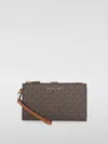 Michael Michael Kors Jet Set Monogram Wallet In 棕色