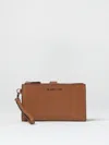 Michael Michael Kors Wallet In Textured Leather In 棕色