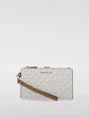 Michael Michael Kors Jet Set Monogram Wallet In 象牙色