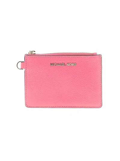 Pre-owned Michael Michael Kors Wallet In Pink