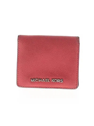 Pre-owned Michael Michael Kors Wallet In Red